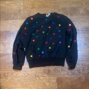 VTG Jordan Colorful Polka Dot Sweater